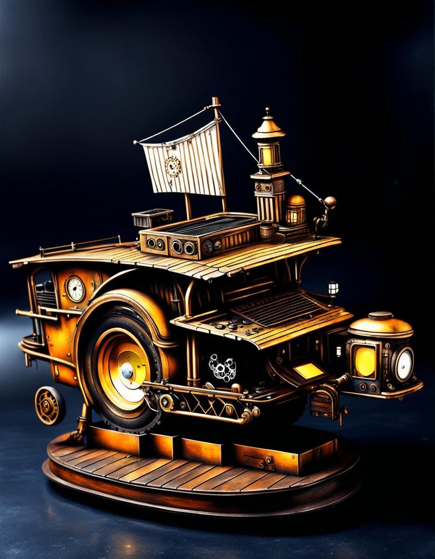 Steampunk street art