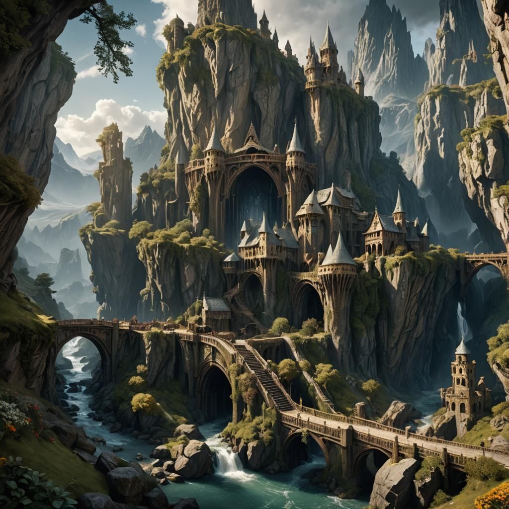 Lord of the Rings: Staircase Among Streams