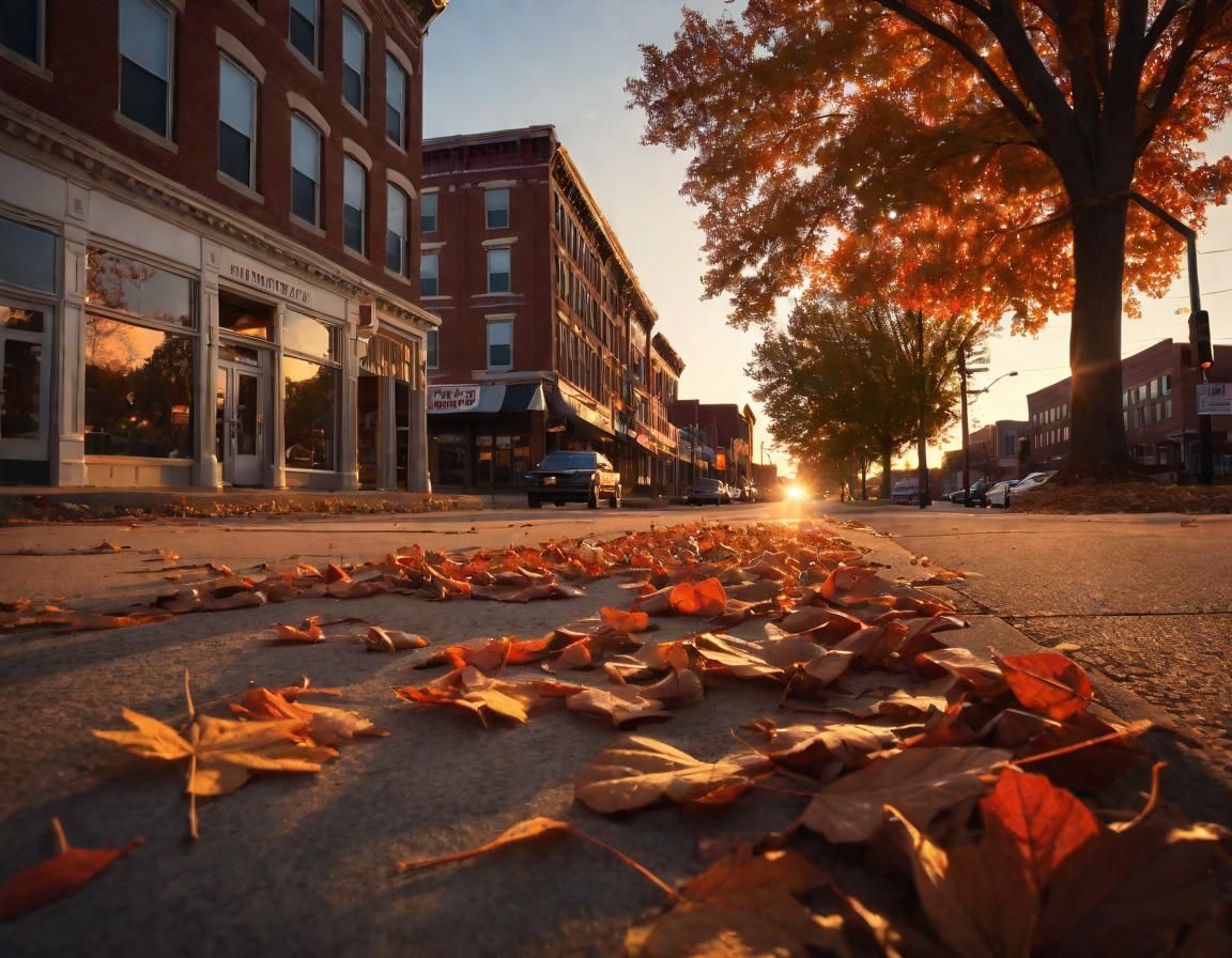 Downtown Massillon in Autumn's Magic Hour