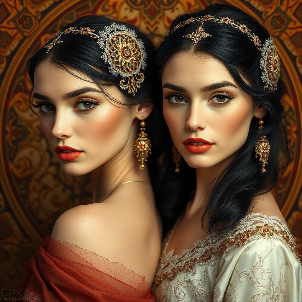Ethereal Ukrainian Beauty in Regal Folk Attire, Inspired by...