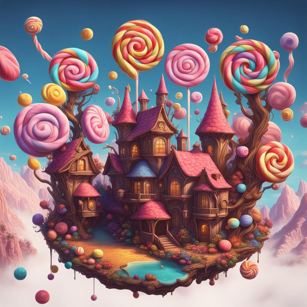 Whimsical Candy World: Fantasy Concept Art