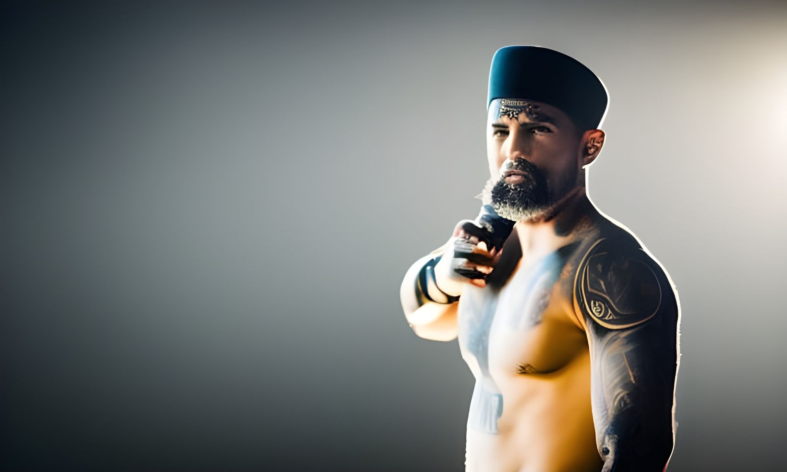 Tattooed Man on Stage: Professional Photography