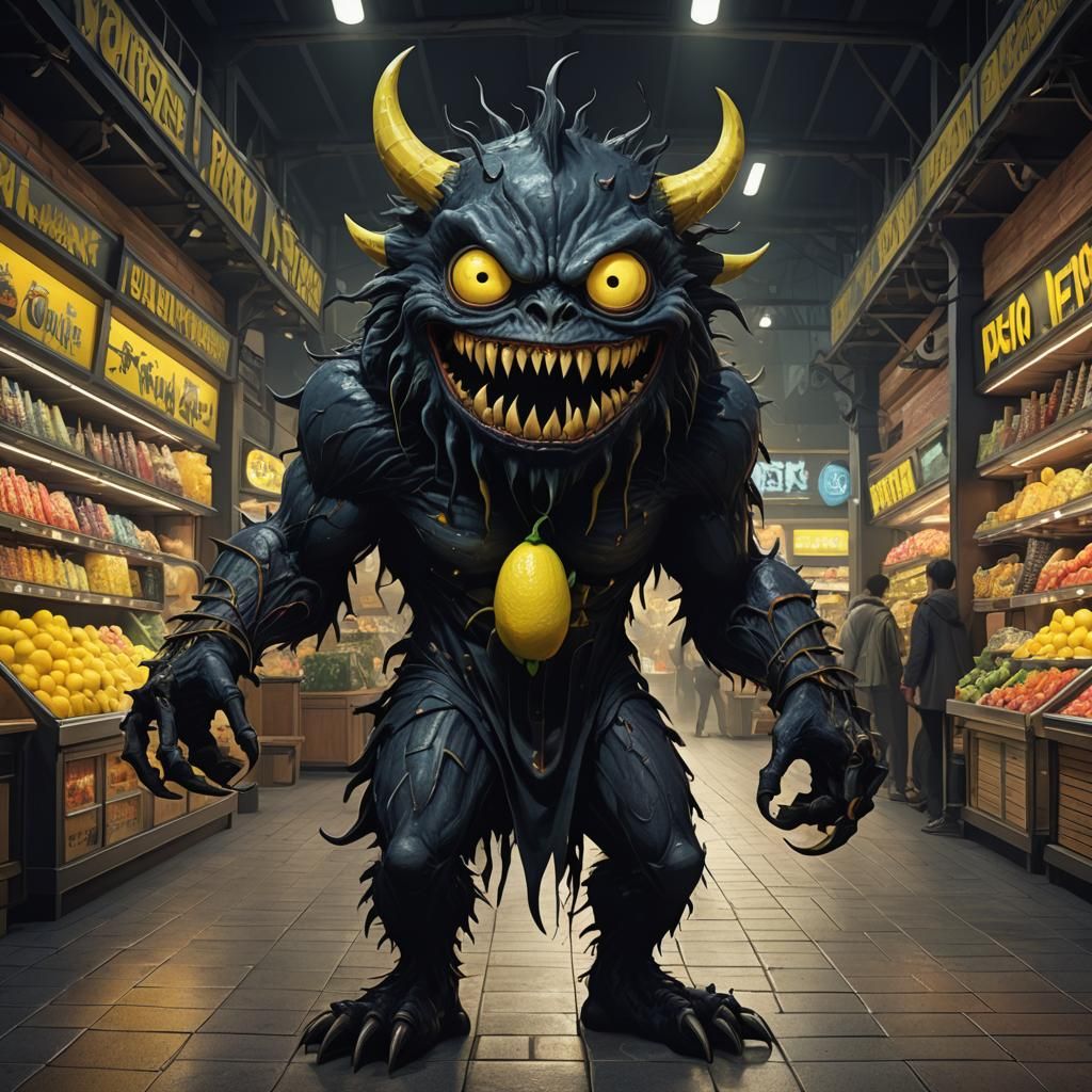 Friday Night Funkin' Monster in Dark Fantasy Style