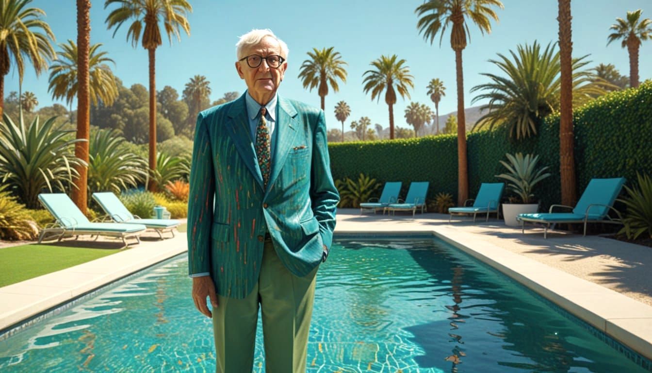 David Hockney-Inspired Landscape Painting