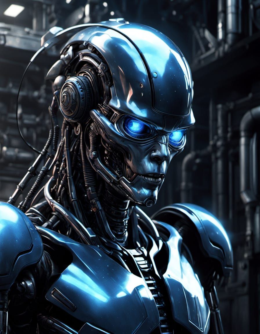 Humanoid Liquid Metal Robot in Industrial Decay