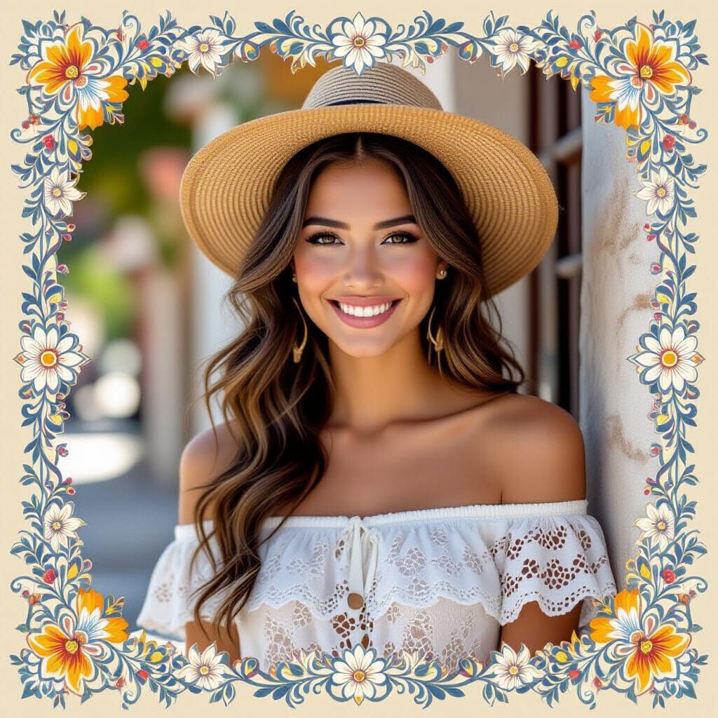 Beautiful Hispanic Female Portrait