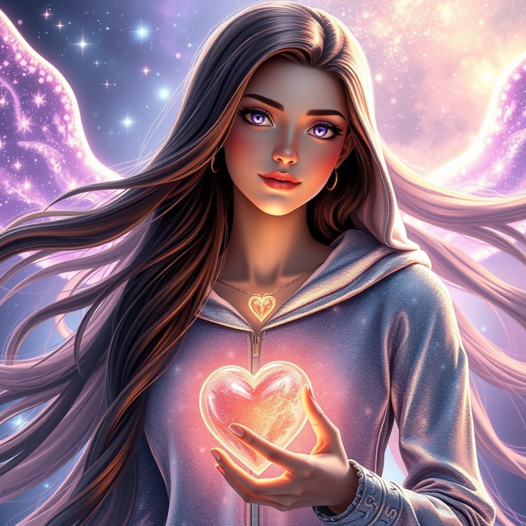 Divine Goddess Transcends Reality in Cosmic Scene