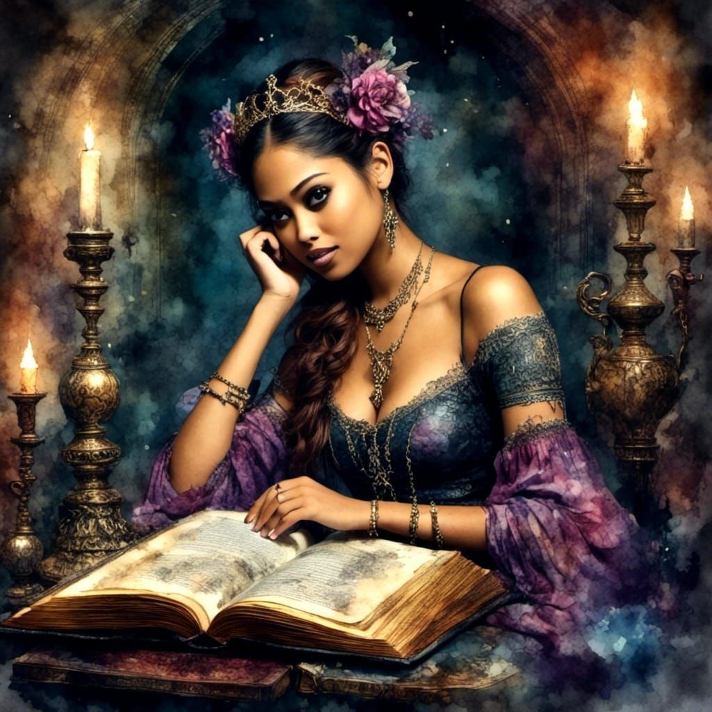 Enchanting Pixie Reading in Medieval Study