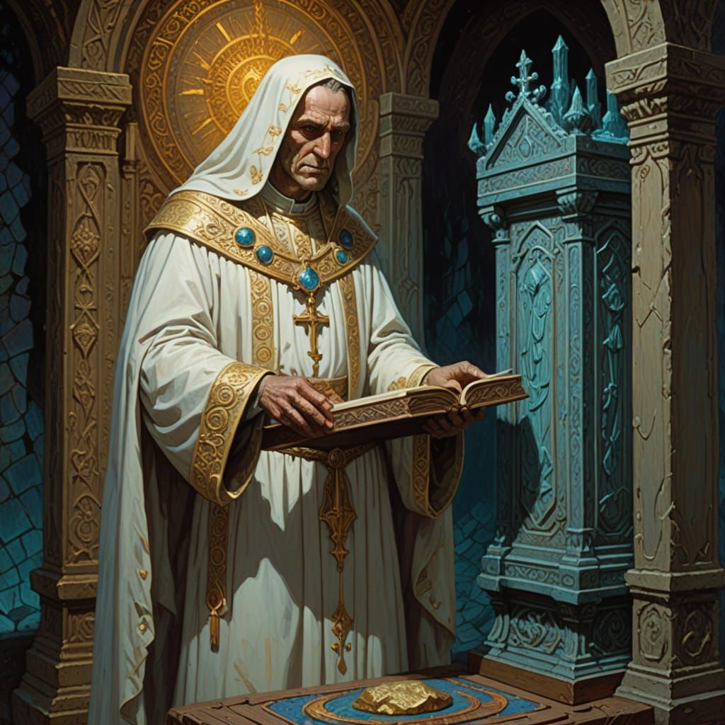 Ethereal Cleric in Pale Vestments