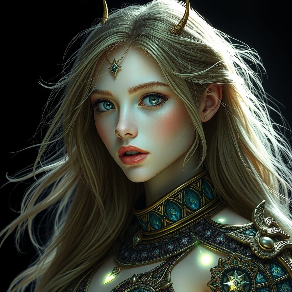 Ethereal Woman with Mystical Outfit