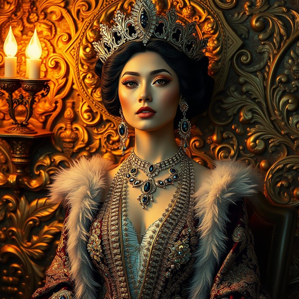 Regal Opulence in a Decadent Art Style