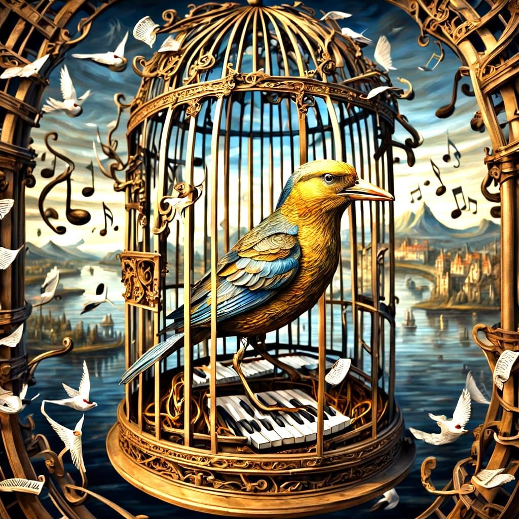 Musical Bird Sings a Grotesque Melody