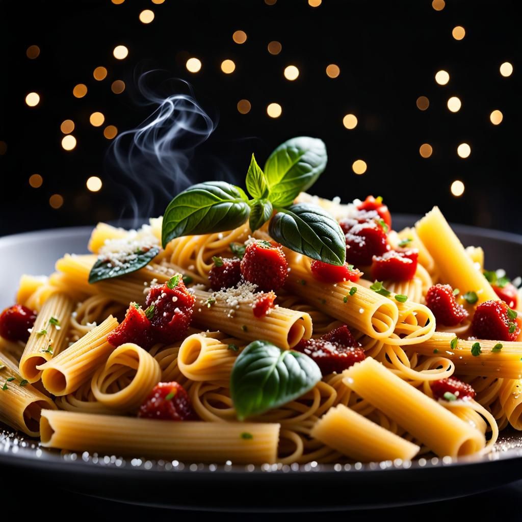 Delicious Pasta: Hyperrealistic Food Photography in 16k