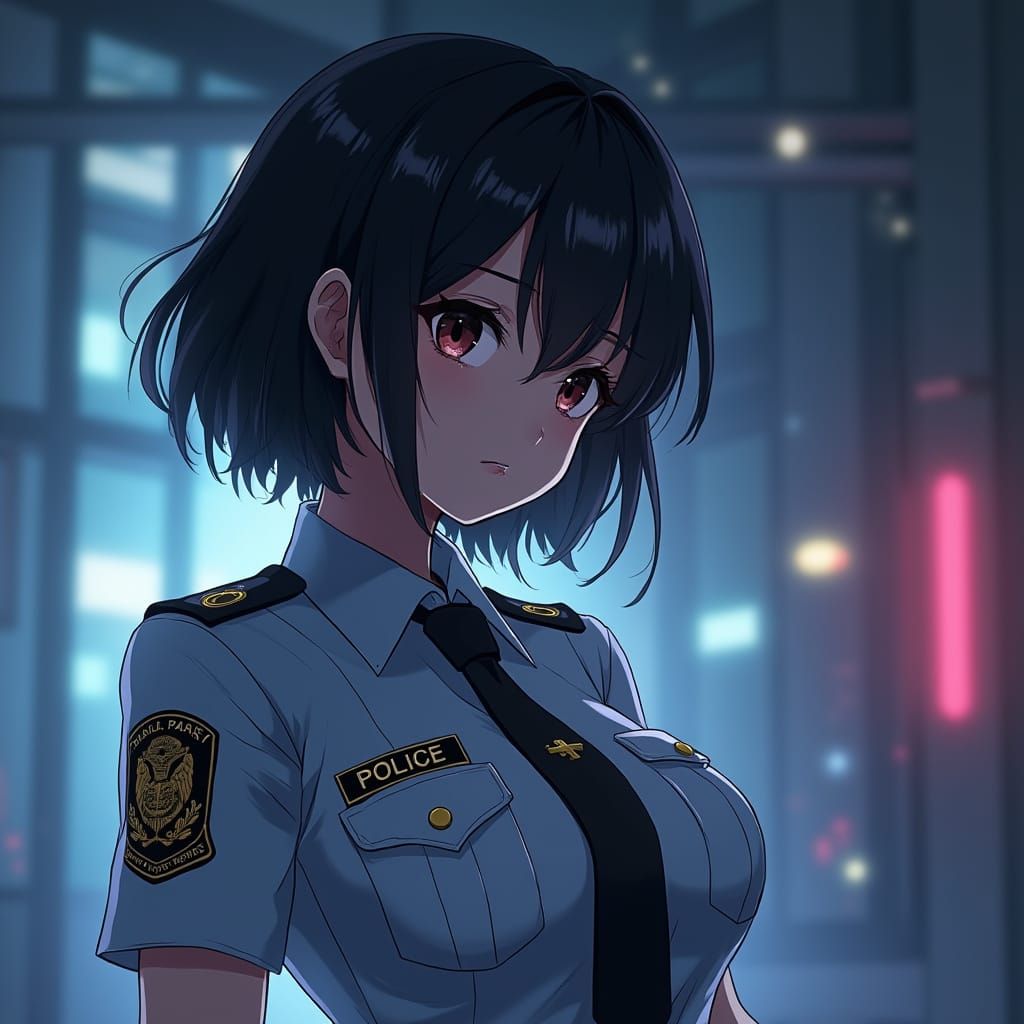 Anime scifi police officer...