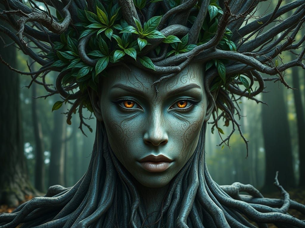 Ethereal Arbomorph Embracing Ancient Wisdom