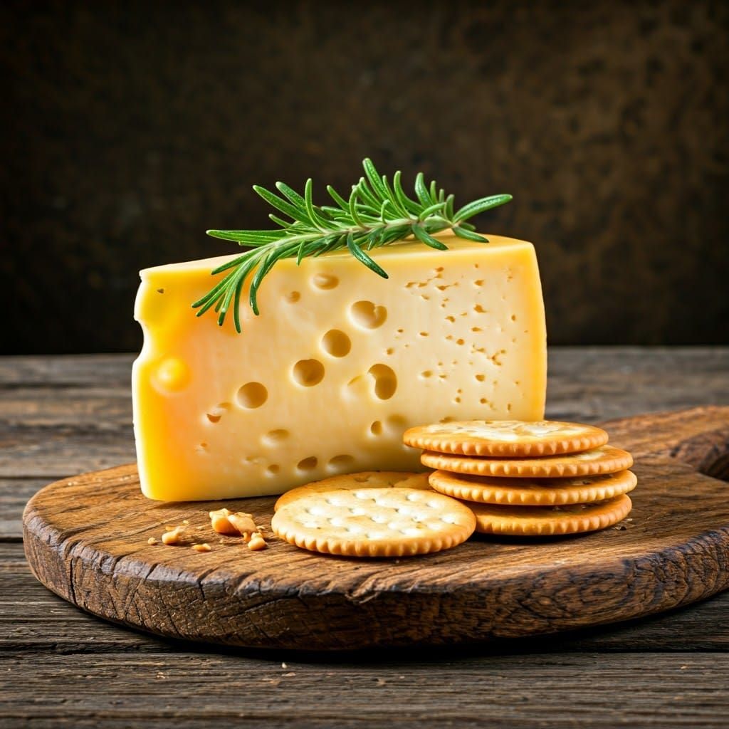 Warm Artisanal Cheese Still Life in Earthy Tones