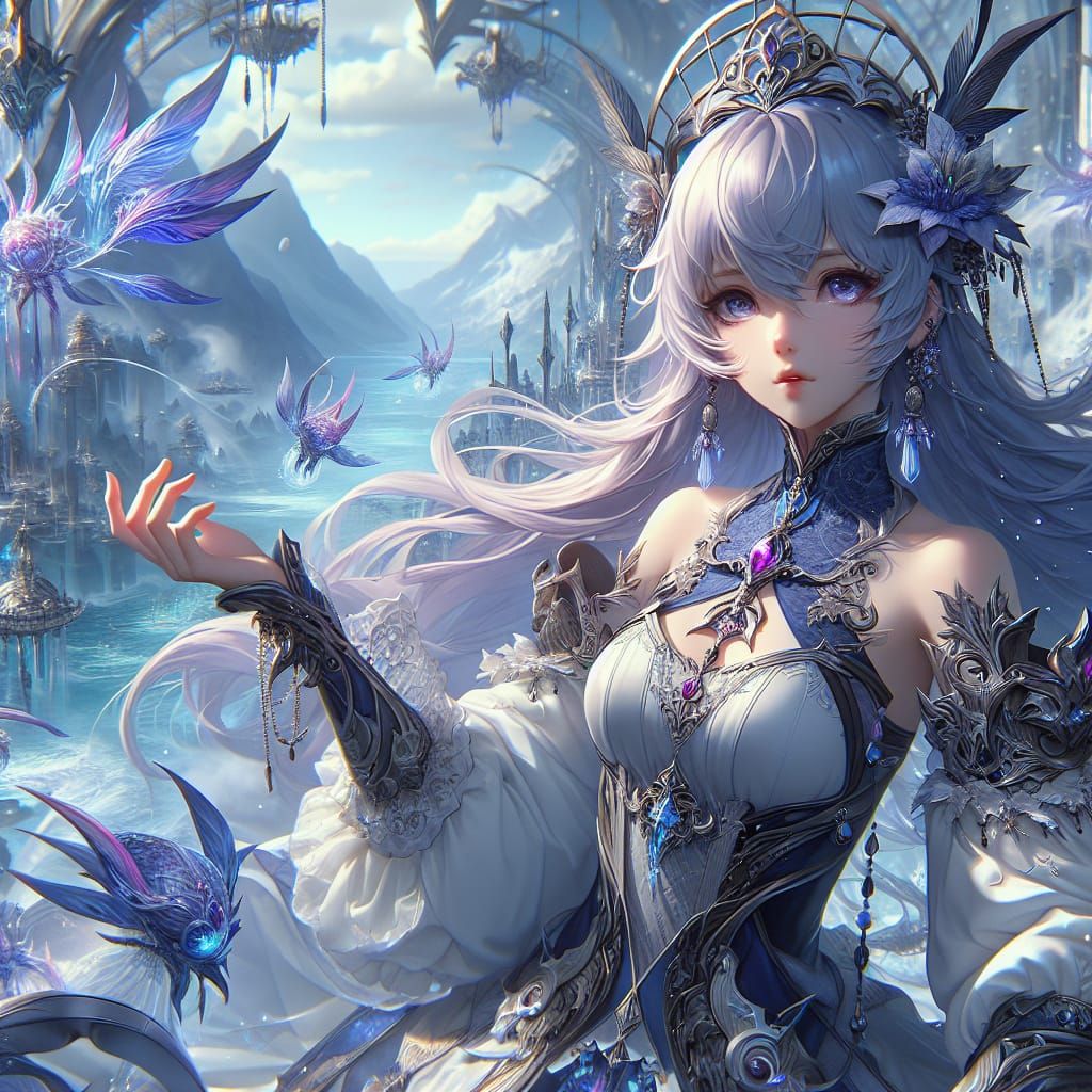 Fantastical Anime Character in Photorealistic Style