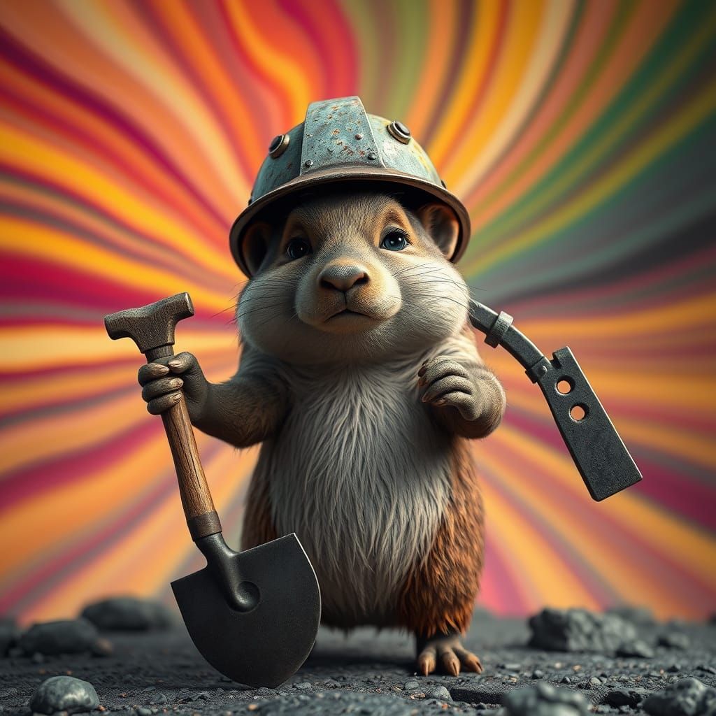 Gritty Gopher in Cinematic Style