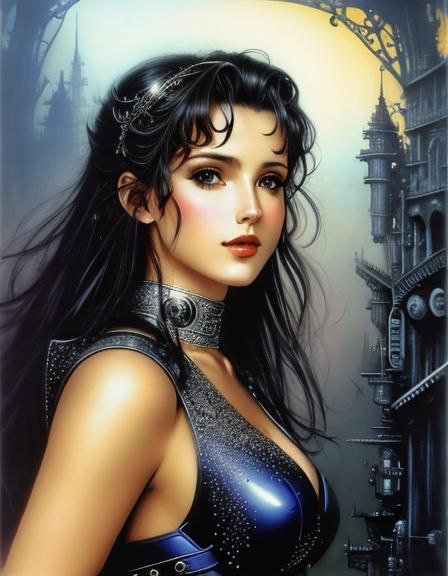 Ethereal Woman in Dark Fantasy Style