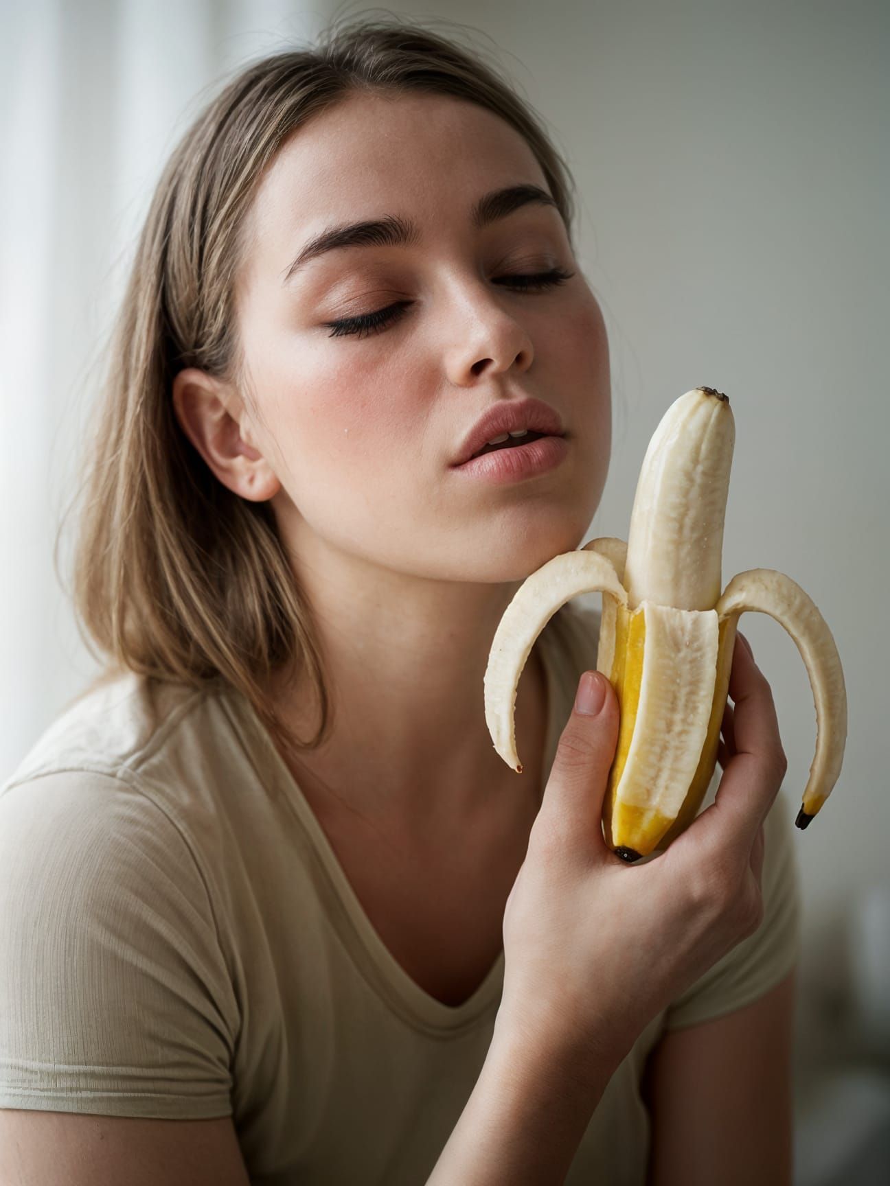 Sensual Woman with Banana Photograph