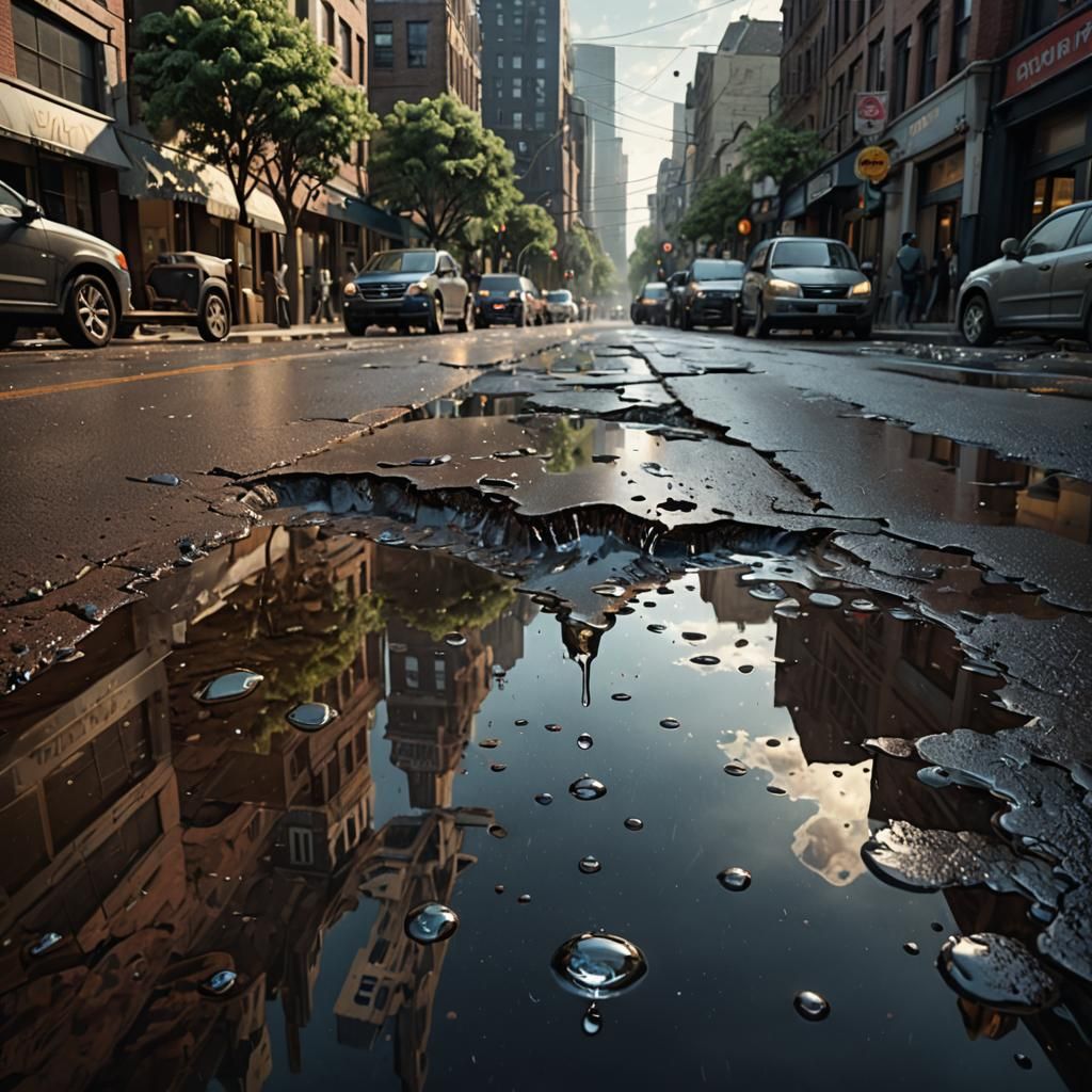 Water Droplet Creates "Plop" Phrase: Digital Matte Painting