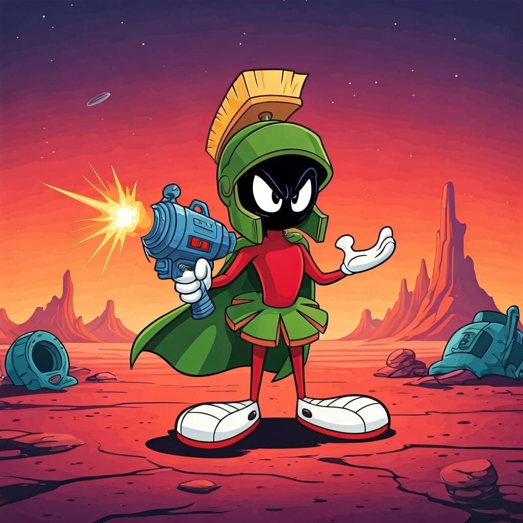 Martian Ruler Marvin Touts Earthly Domination