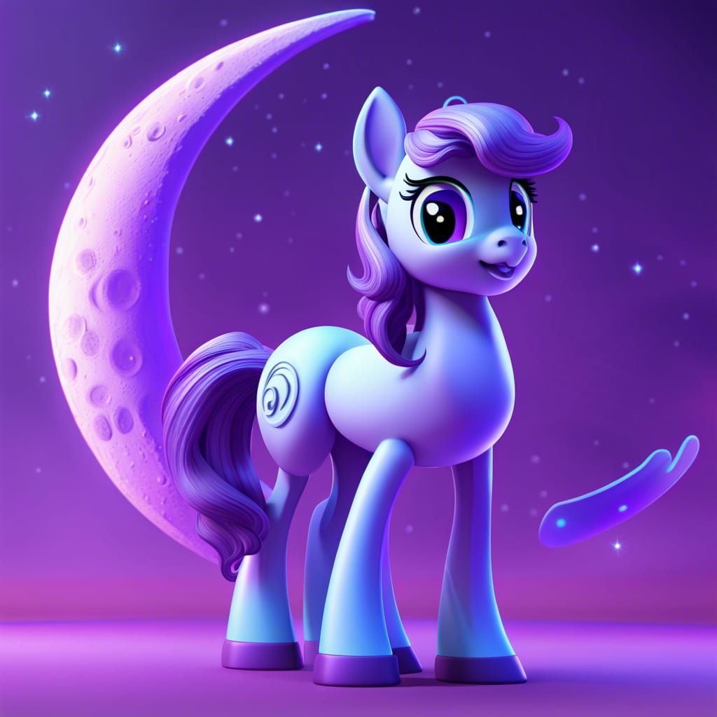 Magical Purple Moon Pony in Hasbro Style