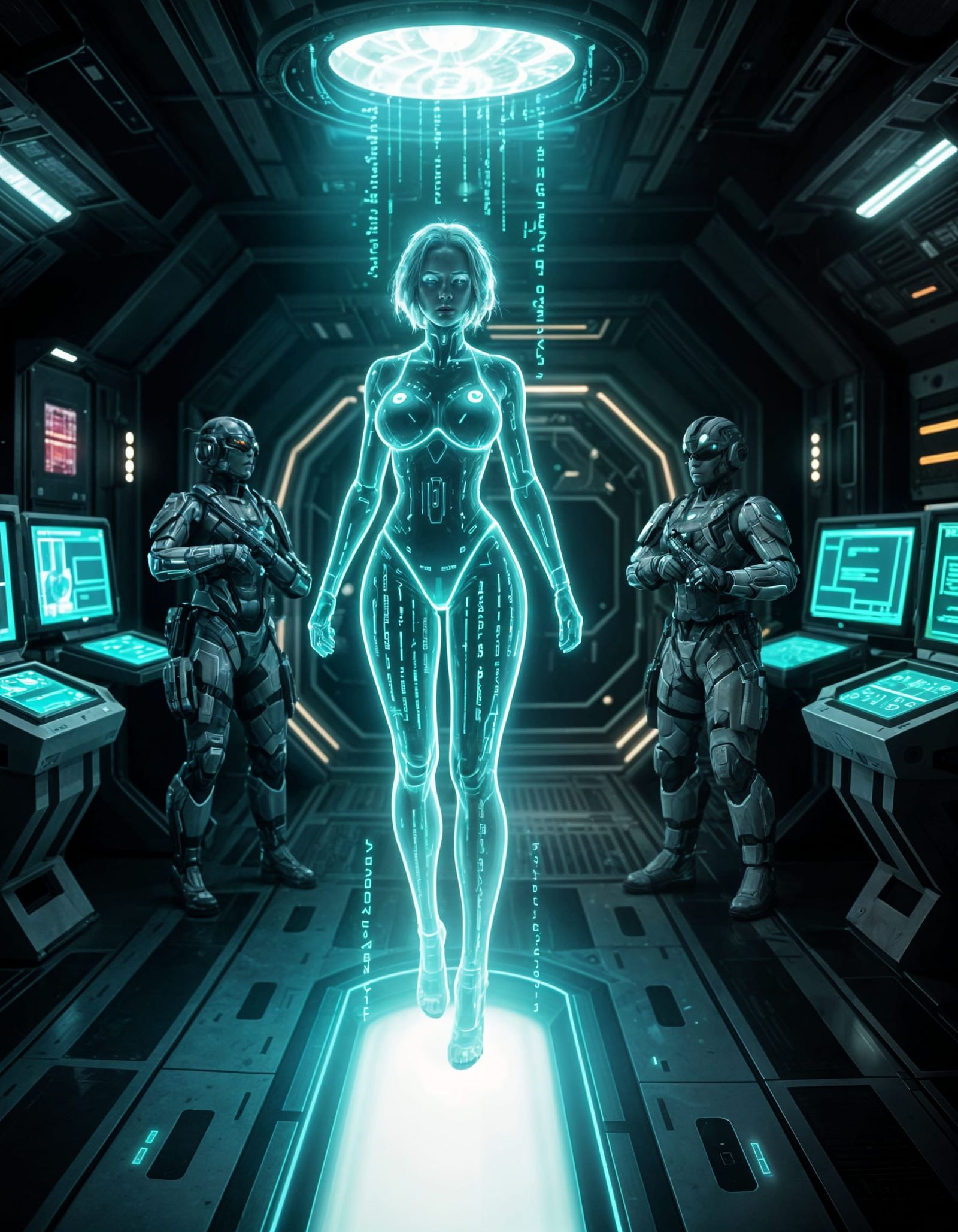 Cortana Hologram in Matrix Spaceship