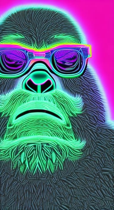 Bigfoot in glasses