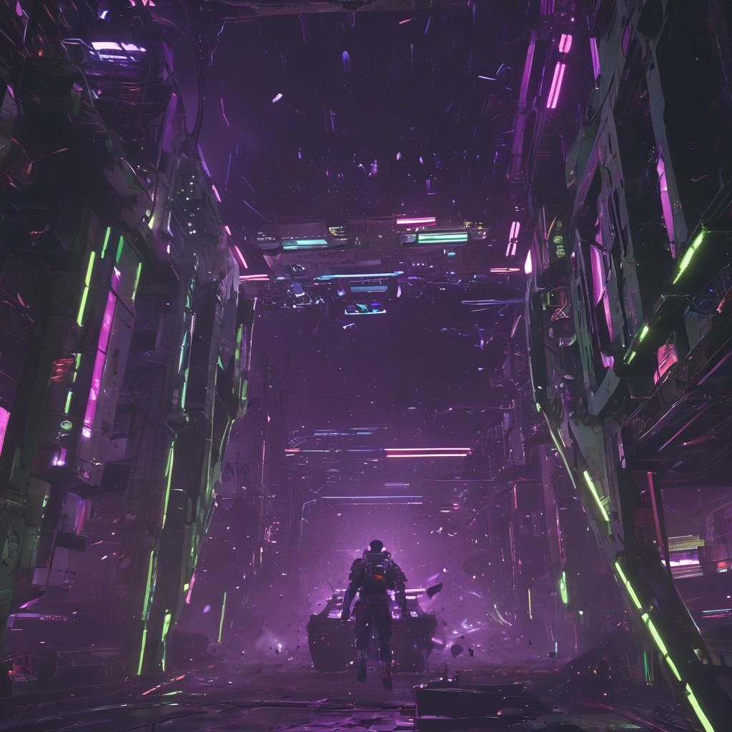 Cyberpunk 2099: Futuristic War in Neon-Lit Space
