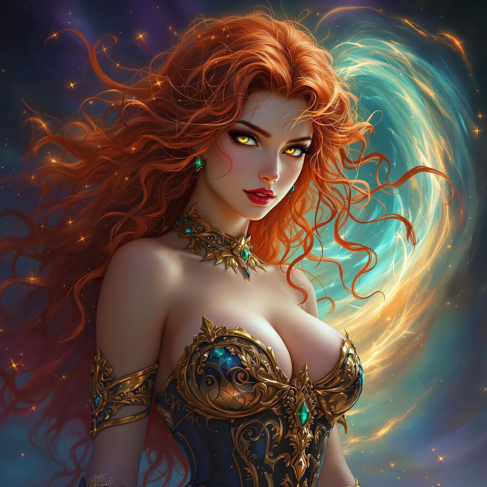 Ethereal Goddess in Resplendent Armor