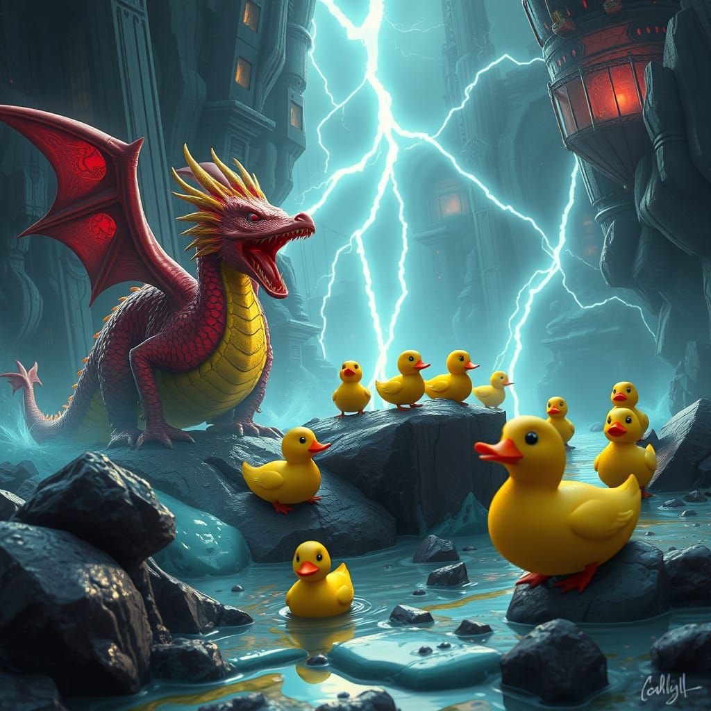 Dragons' Delight: Ducks, Slime, and Electric Arcs