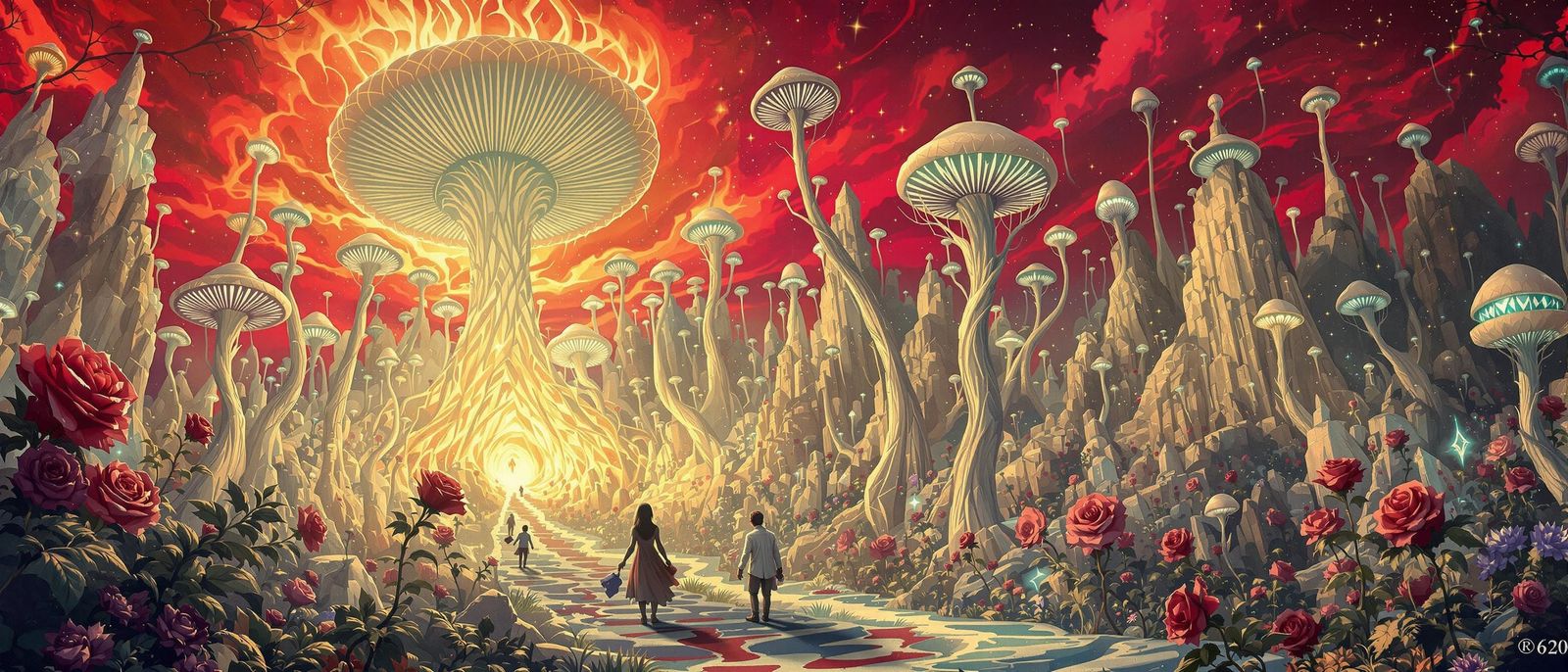 Surreal Landscape of Fractured Reality in Crimson Skies