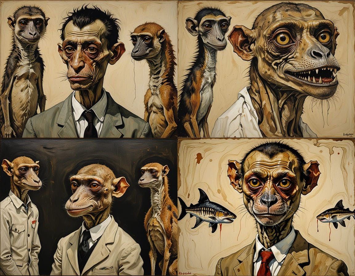 Eccentric Egyptian Creature Born from Oil Painted Chaos