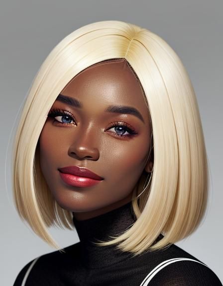 Striking Portrait of Woman with Split Facial Features