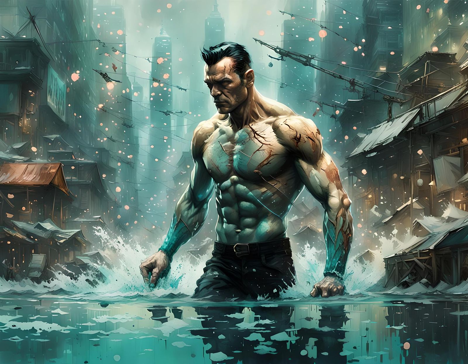Namor the Sub-Mariner Fine Art Matte Painting