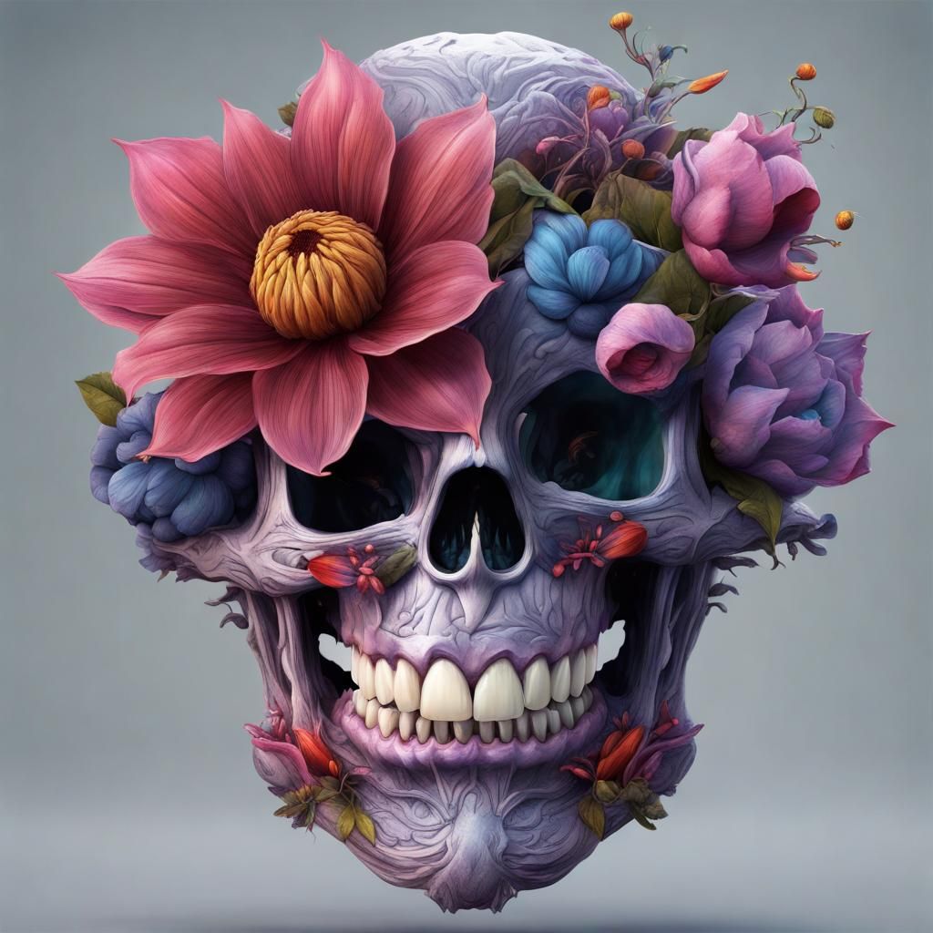 Fantastical Denture Flower in Detailed Matte Painting