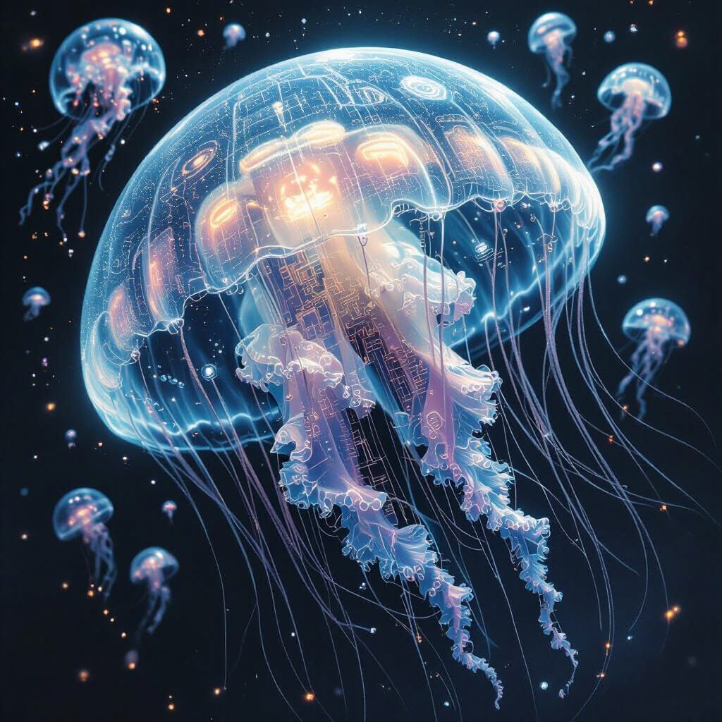 Biomechanical Jellyfish in Deep Space