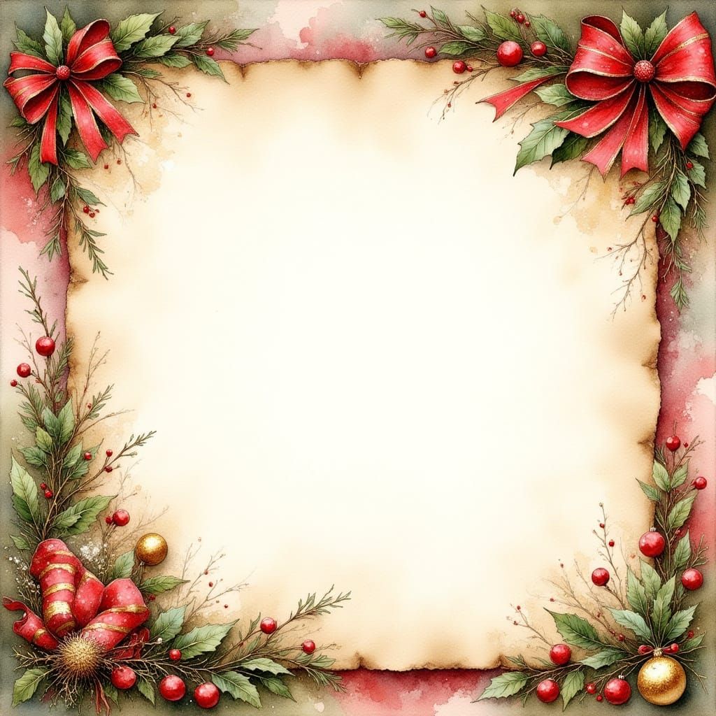 Handmade Christmas Scrapbook Page with Festive Embellishment...