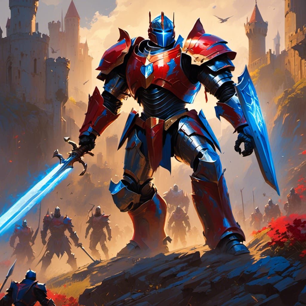 Optimus Knight in Shining Armor, Digital Art
