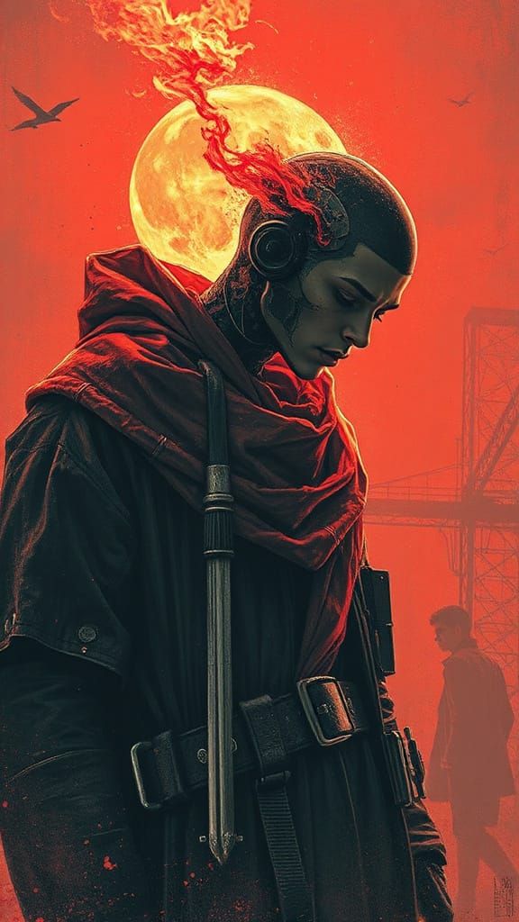 Dystopian Macabre Horror Doctor in Psychedelic Art Style