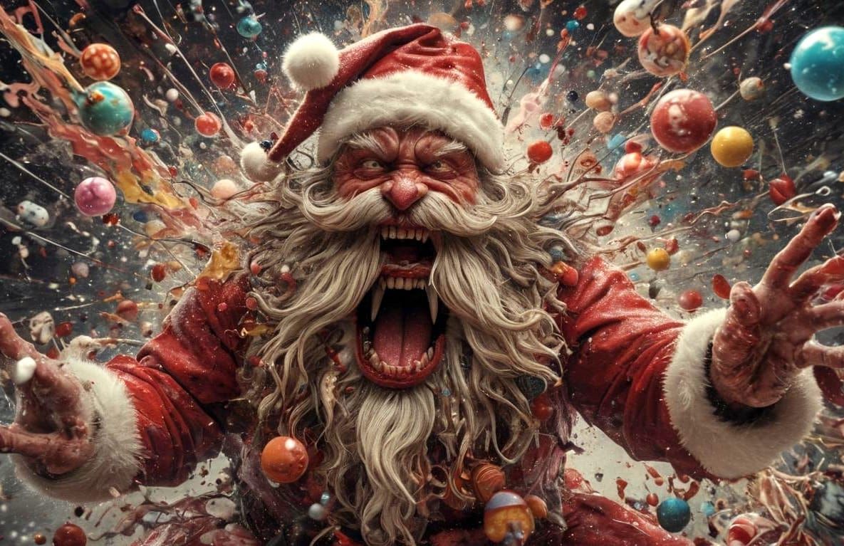Surreal Christmas Monster Unleashes Hyperdetailed Destructio...