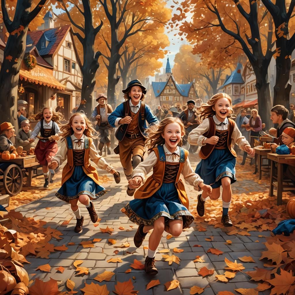 Oktoberfest Celebration: A Whimsical Fantasy Art Piece