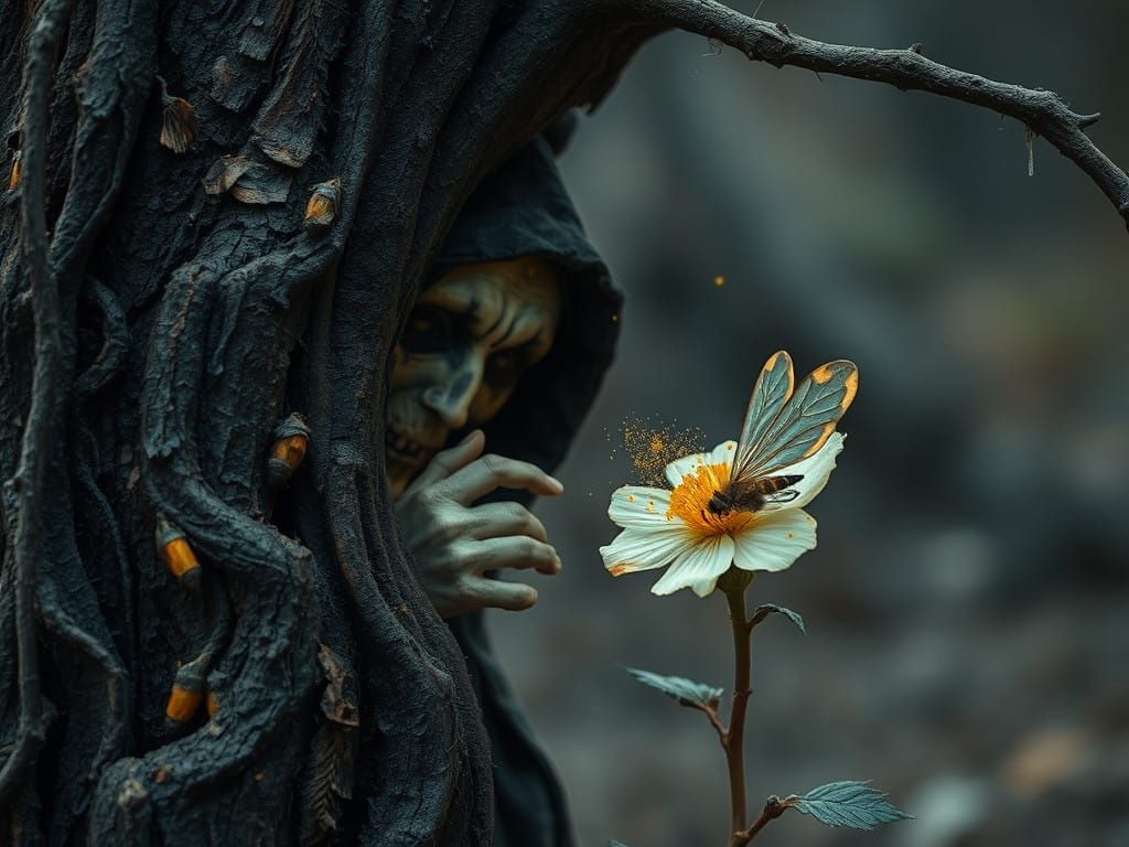 Ethereal Encounter: Witch and Fairy in Whispers