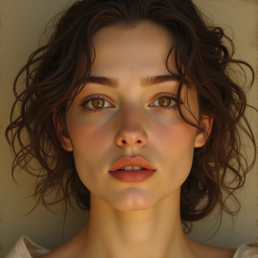 Serene Woman Portrait with Flawless Skin