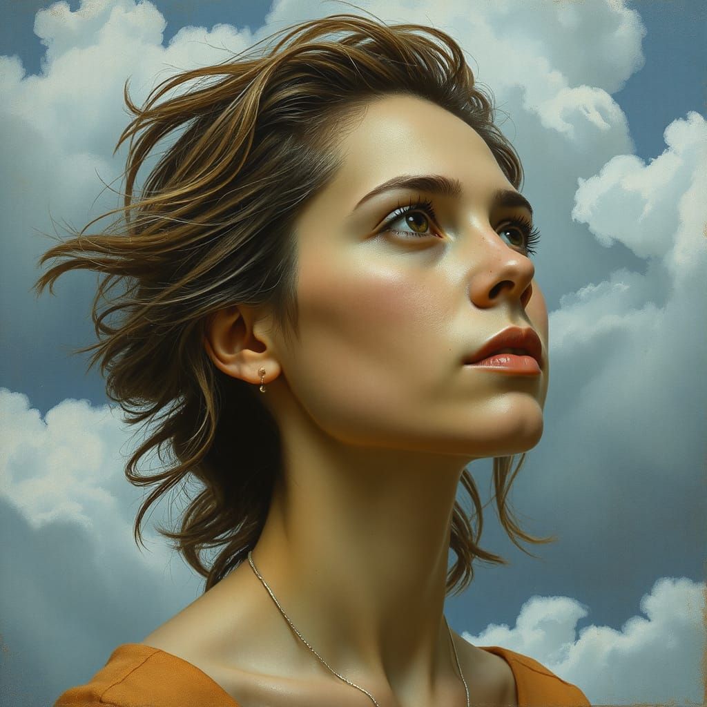 Dreamlike Surrealist Portrait of Contemplation