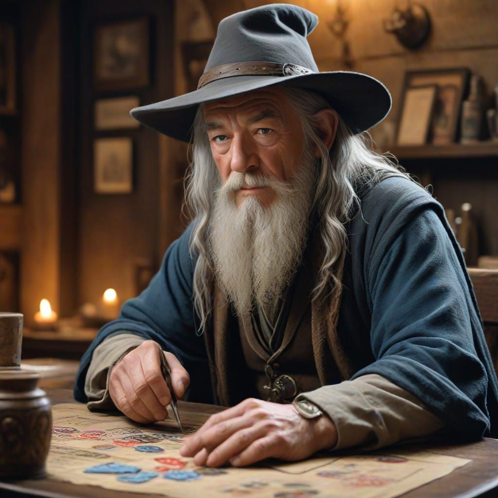 Gandalf in a Classic Western Saloon