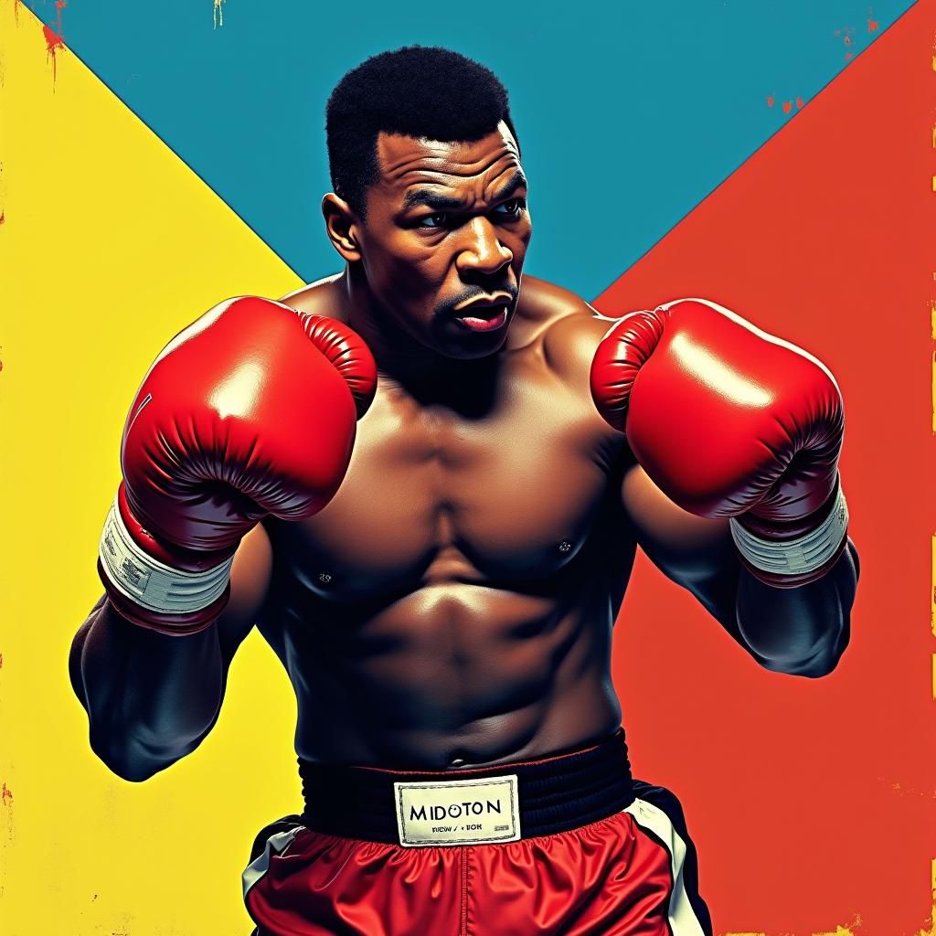 Boxer Training: Pop Art Digital Illustration