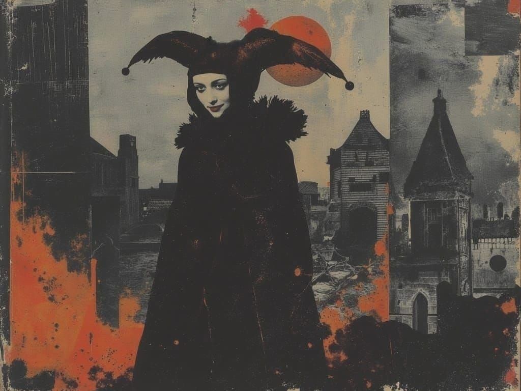 Apocalyptic Jester in a World Ablaze, Inspired by Bonfire of...