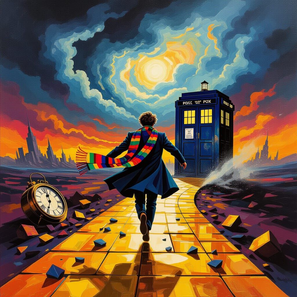 Doctor Who's Impasto Sprint to the TARDIS